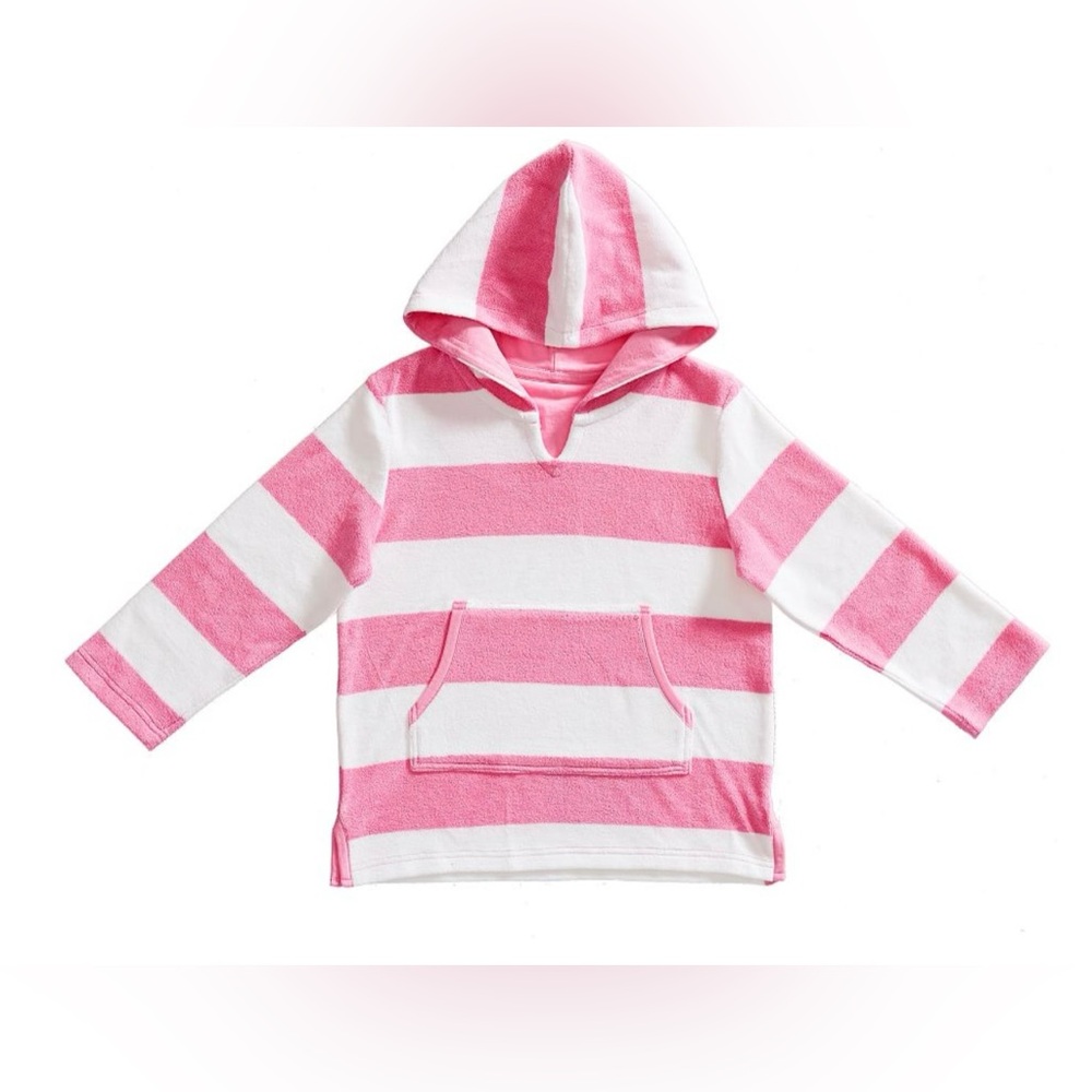 Pottery Barn Kids Pink Striped Swim Cover-up 4-6 Years